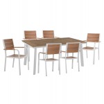 ΣΕΤ ΤΡΑΠΕΖΑΡΙΑΣ TABER HM10738 ΤΡΑΠΕΖΙ 6 ΠΟΛΥΘΡΟΝΕΣ-ΑΛΟΥΜΙΝΙΟ POLYWOOD-ΛΕΥΚΟ c543886