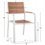 ΣΕΤ ΤΡΑΠΕΖΑΡΙΑΣ TABER HM10738 ΤΡΑΠΕΖΙ 6 ΠΟΛΥΘΡΟΝΕΣ-ΑΛΟΥΜΙΝΙΟ POLYWOOD-ΛΕΥΚΟ c543886