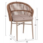 ΠΟΛΥΘΡΟΝΑ ΑΛΟΥΜΙΝΙΟΥ ORIN HM6265 03 ΚΑΠΟΥΤΣΙΝΟ- P E RATTAN ΣΕ ΦΥΣΙΚΟ 58x61x75Υεκ c543956