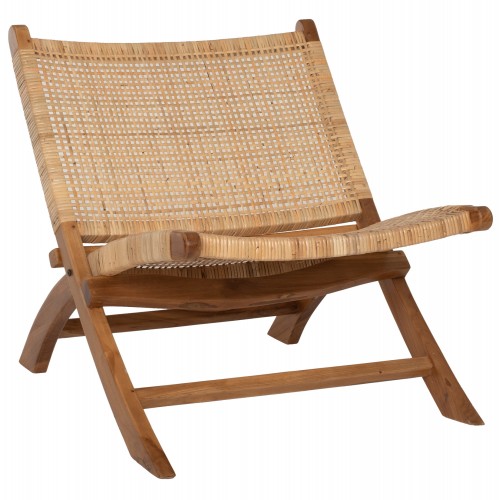 ΚΑΡΕΚΛΑ LOUNGE ΑΝΑΔΙΠΛΟΥΜΕΝΗ ANTIL HM9379 01 ΜΑΣΙΦ ΞΥΛΟ ΤEAK ΦΥΣΙΚΟ 66x77x67Yεκ c543967