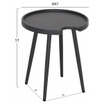 ΤΡΑΠΕΖΙ ΒΟΗΘΗΤΙΚΟ ΣΤΡΟΓΓΥΛΟ ΕΞ ΧΩΡΟΥ TEROC HM6433 01 ΑΛΟΥΜΙΝΙΟ ΓΚΡΙ Φ47x53Υεκ c543971