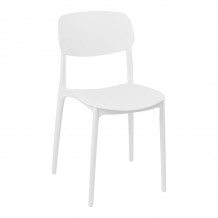 Καρέκλα Berdian pakoworld στοιβαζόμενη pp λευκό 38x49x79εκ c543990