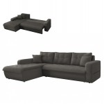 ΚΑΝΑΠΕΣ ΚΡΕΒΑΤΙ ΑΡΙΣΤΕΡΗ ΓΩΝΙΑ KANSO HM3338 01L ΓΚΡΙ ΥΦΑΣΜΑ 244x188x80Υεκ c544004