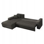 ΚΑΝΑΠΕΣ ΚΡΕΒΑΤΙ ΑΡΙΣΤΕΡΗ ΓΩΝΙΑ KANSO HM3338 01L ΓΚΡΙ ΥΦΑΣΜΑ 244x188x80Υεκ c544004