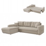 ΚΑΝΑΠΕΣ ΚΡΕΒΑΤΙ ΑΡΙΣΤΕΡΗ ΓΩΝΙΑ KANSO HM3338 03L ΜΠΕΖ ΥΦΑΣΜΑ 244x188x80Υεκ c544005