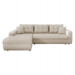 ΚΑΝΑΠΕΣ ΚΡΕΒΑΤΙ ΑΡΙΣΤΕΡΗ ΓΩΝΙΑ KANSO HM3338 03L ΜΠΕΖ ΥΦΑΣΜΑ 244x188x80Υεκ c544005