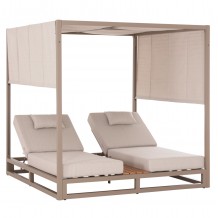 ΔΙΠΛΗ ΞΑΠΛΩΣΤΡΑ ΑΛΟΥΜΙΝΙΟΥ ΠΑΡΑΛΙΑΣ ΜΕ ΣΚΙΑΣΤΡΟ GALLANT HM6097 04 ΚΑΠΟΥΤΣΙΝΟ 2x2x2μ c544006