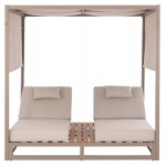 ΔΙΠΛΗ ΞΑΠΛΩΣΤΡΑ ΑΛΟΥΜΙΝΙΟΥ ΠΑΡΑΛΙΑΣ ΜΕ ΣΚΙΑΣΤΡΟ GALLANT HM6097 04 ΚΑΠΟΥΤΣΙΝΟ 2x2x2μ c544006