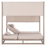 ΔΙΠΛΗ ΞΑΠΛΩΣΤΡΑ ΑΛΟΥΜΙΝΙΟΥ ΠΑΡΑΛΙΑΣ ΜΕ ΣΚΙΑΣΤΡΟ GALLANT HM6097 04 ΚΑΠΟΥΤΣΙΝΟ 2x2x2μ c544006