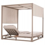 ΔΙΠΛΗ ΞΑΠΛΩΣΤΡΑ ΑΛΟΥΜΙΝΙΟΥ ΠΑΡΑΛΙΑΣ ΜΕ ΣΚΙΑΣΤΡΟ GALLANT HM6097 04 ΚΑΠΟΥΤΣΙΝΟ 2x2x2μ c544006