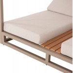 ΔΙΠΛΗ ΞΑΠΛΩΣΤΡΑ ΑΛΟΥΜΙΝΙΟΥ ΠΑΡΑΛΙΑΣ ΜΕ ΣΚΙΑΣΤΡΟ GALLANT HM6097 04 ΚΑΠΟΥΤΣΙΝΟ 2x2x2μ c544006