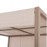 ΔΙΠΛΗ ΞΑΠΛΩΣΤΡΑ ΑΛΟΥΜΙΝΙΟΥ ΠΑΡΑΛΙΑΣ ΜΕ ΣΚΙΑΣΤΡΟ GALLANT HM6097 04 ΚΑΠΟΥΤΣΙΝΟ 2x2x2μ c544006