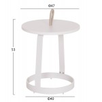 ΤΡΑΠΕΖΙ ΒΟΗΘΗΤΙΚΟ ΕΞ ΧΩΡΟΥ MINO HM6432 02 ΑΛΟΥΜΙΝΙΟ ΛΕΥΚΟ ΣΧΟΙΝΙ ΜΠΕΖ Φ47x53Υεκ c544009