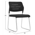 ΚΑΡΕΚΛΑ ΕΠΙΣΚΕΠΤΗ TRABBEL HM1211 01 MESH ΥΦΑΣΜΑ ΜΑΥΡΟ-ΜΕΤΑΛΛΙΚΑ ΠΟΔΙΑ 49x59x82Υεκ SET 6τμχ c544010