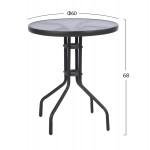 ΣΕΤ ΕΞ ΧΩΡΟΥ 3ΤΜΧ LIMA HM21037 ΤΡΑΠΕΖΙ LIMA 2 ΠΤΥΣΣΟΜΕΝΕΣ ΚΑΡΕΚΛΕΣ ΓΚΡΙ c544031