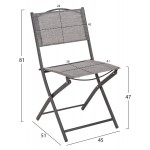 ΣΕΤ ΕΞ ΧΩΡΟΥ 3ΤΜΧ LIMA HM21037 ΤΡΑΠΕΖΙ LIMA 2 ΠΤΥΣΣΟΜΕΝΕΣ ΚΑΡΕΚΛΕΣ ΓΚΡΙ c544031