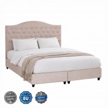 ΚΡΕΒΑΤΙ ΔΙΠΛΟ MALENA HM638 32 ΜΠΕΖ ΥΦΑΣΜΑ- ΓΙΑ ΣΤΡΩΜΑ 150x200εκ c544034