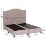 ΚΡΕΒΑΤΙ ΔΙΠΛΟ MALENA HM638 32 ΜΠΕΖ ΥΦΑΣΜΑ- ΓΙΑ ΣΤΡΩΜΑ 150x200εκ c544034