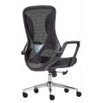 ΚΑΡΕΚΛΑ ΓΡΑΦΕΙΟΥ DECIFER HM1212 01 ΜΑΥΡO MESH-ΒΑΣΗ ΧΡΩΜΙΟΥ 61x60x110Υεκ c544035