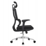 ΚΑΡΕΚΛΑ ΓΡΑΦΕΙΟΥ TASKMASTER HM1216 01 ΜΑΥΡO MESH-ΒΑΣΗ ΧΡΩΜΙΟΥ 69x65x125Υεκ c544037