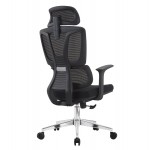 ΚΑΡΕΚΛΑ ΓΡΑΦΕΙΟΥ TASKMASTER HM1216 01 ΜΑΥΡO MESH-ΒΑΣΗ ΧΡΩΜΙΟΥ 69x65x125Υεκ c544037