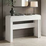 Κονσόλα Zeplen pakoworld λευκό mdf 110x38x75εκ c544044