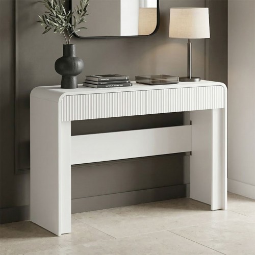 Κονσόλα Zeplen pakoworld λευκό mdf 110x38x75εκ c544044