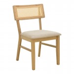 Τραπεζαρία Raffles pakoworld σετ 5τεμ rubberwood με pe rattanσε φυσική απόχρωση 150x90x76εκ c544045