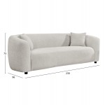 ΚΑΝΑΠΕΣ 3-ΘΕΣΙΟΣ NORD HM3321 02 ΑΝΟΙΧΤΟ ΜΠΕΖ ΥΦΑΣΜΑ 230x96x75Υεκ c544051