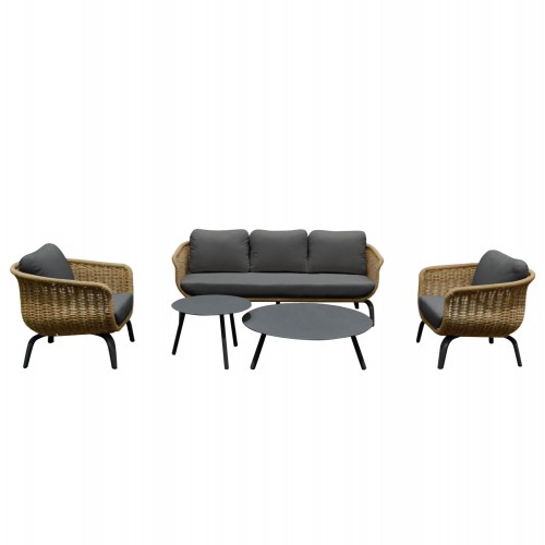 ΣΕΤ ΣΑΛΟΝΙ 5ΤΜΧ STERN HM6555 01 ΓΚΡΙ ΑΛΟΥΜΙΝΙΟ ΥΦΑΣΜΑ--TWIST WICKER ΣΕ ΦΥΣΙΚΟ c544115