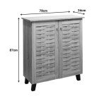 Παπουτσοθήκη-ντουλάπι Mantam pakoworld 12 ζεύγων sonoma 78x34x87εκ c544171