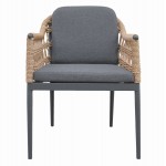 ΠΟΛΥΘΡΟΝΑ BOXER HM6556 01 ΑΛΟΥΜΙΝΙΟ ΜΑΞΙΛΑΡΙΑ ΓΚΡΙ-TWIST WICKER 61x59x78 5Yεκ SET 2τμχ c544173