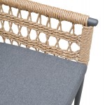 ΠΟΛΥΘΡΟΝΑ BOXER HM6556 01 ΑΛΟΥΜΙΝΙΟ ΜΑΞΙΛΑΡΙΑ ΓΚΡΙ-TWIST WICKER 61x59x78 5Yεκ SET 2τμχ c544173