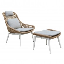 ΠΟΛΥΘΡΟΝΑ LOUNGE ΜΕ ΥΠΟΠΟΔΙΟ REMVAZZO HM6561 02 ΑΛΟΥΜΙΝΙΟ ΜΠΕΖ--WICKER 89x94x98Υεκ c544180