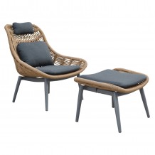ΠΟΛΥΘΡΟΝΑ LOUNGE ΜΕ ΥΠΟΠΟΔΙΟ REMVAZZO HM6561 01 ΑΛΟΥΜΙΝΙΟ ΓΚΡΙ--WICKER 89x94x98Υεκ c544181
