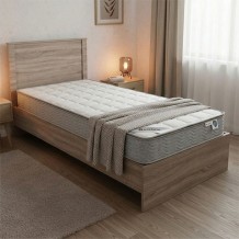 Κρεβάτι με στρώμα Athos-Perfecto pakoworld sonoma 90x190εκ c544215