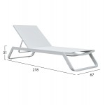 ΞΑΠΛΩΣΤΡΑ ΑΛΟΥΜΙΝΙΟΥ MARIMAR HM6562 02 ΣΚΕΛΕΤΟΣ TEXTILENE ΛΕΥΚΟ 218x67x31Υεκ c544248