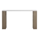 Γραφείο με ραφιέρα Labirent pakoworld sonoma-λευκό 140x60x75εκ c544370