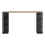 Γραφείο με ραφιέρα Colmar pakoworld ανθρακί- sonoma 140x60x75εκ c544383