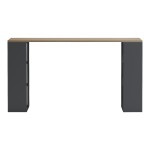 Γραφείο με ραφιέρα Colmar pakoworld ανθρακί- sonoma 140x60x75εκ c544383