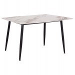 ΤΡΑΠΕΖΙ RAVEN HM18149 04 ΚΕΡΑΜΙΚΟ TOP ΜΕ ΟΨΗ ΛΕΥΚΟ ΚΑΦΕ ΜΑΡΜΑΡΟ 140x80x74Υεκ c544435