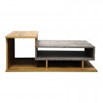 Τραπέζι σαλονιού Nuvele pakoworld γκρι-sonoma 90x50x35εκ c544438