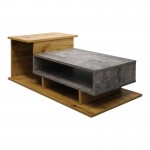 Τραπέζι σαλονιού Nuvele pakoworld γκρι-sonoma 90x50x35εκ c544438