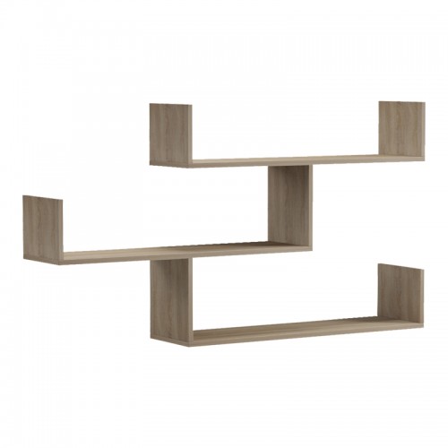 Ραφιέρα τοίχου Tiber pakoworld sonoma 120x22x67εκ c544447
