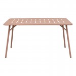 Τραπεζαρία Moraja Deraby pakoworld σετ 5τεμ terracotta μέταλλο 140x80x72εκ c544449