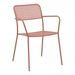 Τραπεζαρία Moraja Federal pakoworld σετ 5τεμ terracotta μέταλλο 140x80x72εκ c544452