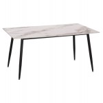 ΤΡΑΠΕΖΙ RAVEN HM18150 04 ΚΕΡΑΜΙΚΟ TOP ΜΕ ΟΨΗ ΛΕΥΚΟ ΚΑΦΕ ΜΑΡΜΑΡΟ 160x80x74Υεκ c544535