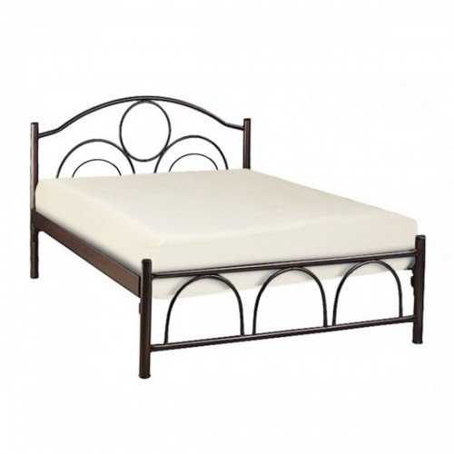 ΜΕΤΑΛΛIKO ΚΡΕΒΑΤΙ ΚΥΚΛΟΣ 150x200x90Yεκ ΚΑΦΕ HM10366 01 c544539