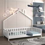 ΚΡΕΒΑΤΙ ΠΑΙΔΙΚΟ HOUSER HM740 03 τ MONTESSORI ΞΥΛΟ ΠΕΥΚΟ ΛΕΥΚΟ--ΓΙΑ 190x90εκ c544564