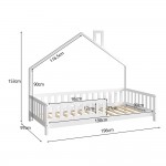 ΚΡΕΒΑΤΙ ΠΑΙΔΙΚΟ HOUSER HM740 03 τ MONTESSORI ΞΥΛΟ ΠΕΥΚΟ ΛΕΥΚΟ--ΓΙΑ 190x90εκ c544564